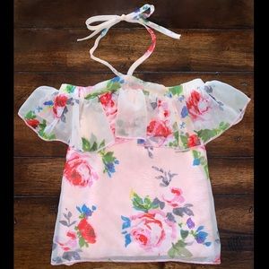 18-24M Off-Shoulder Flutter Halter Top